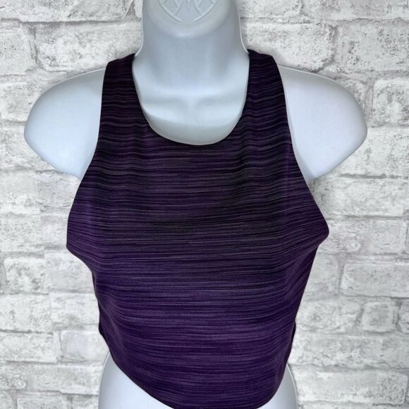 ATHLETA Crop Bra Sports Bra Burgundy Dark Pink Purple Pullover Size M - Picture 12 of 15